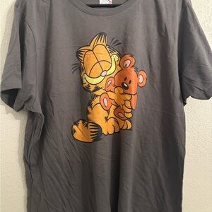 Port Company Gray and Orange Short Sleeve Tee